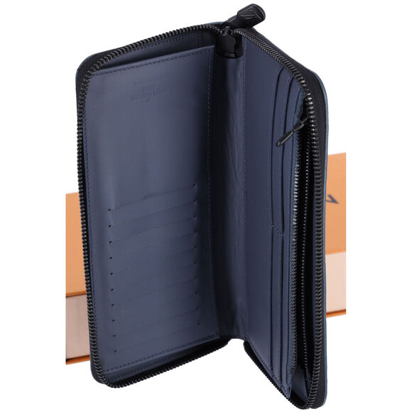 Louis Vuitton Zippy Wallet Vertical Monogram Shadow Long Wallet M80423 Navy Blue - Picture 5 of 6